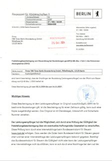 Freistellungsbescheinigung